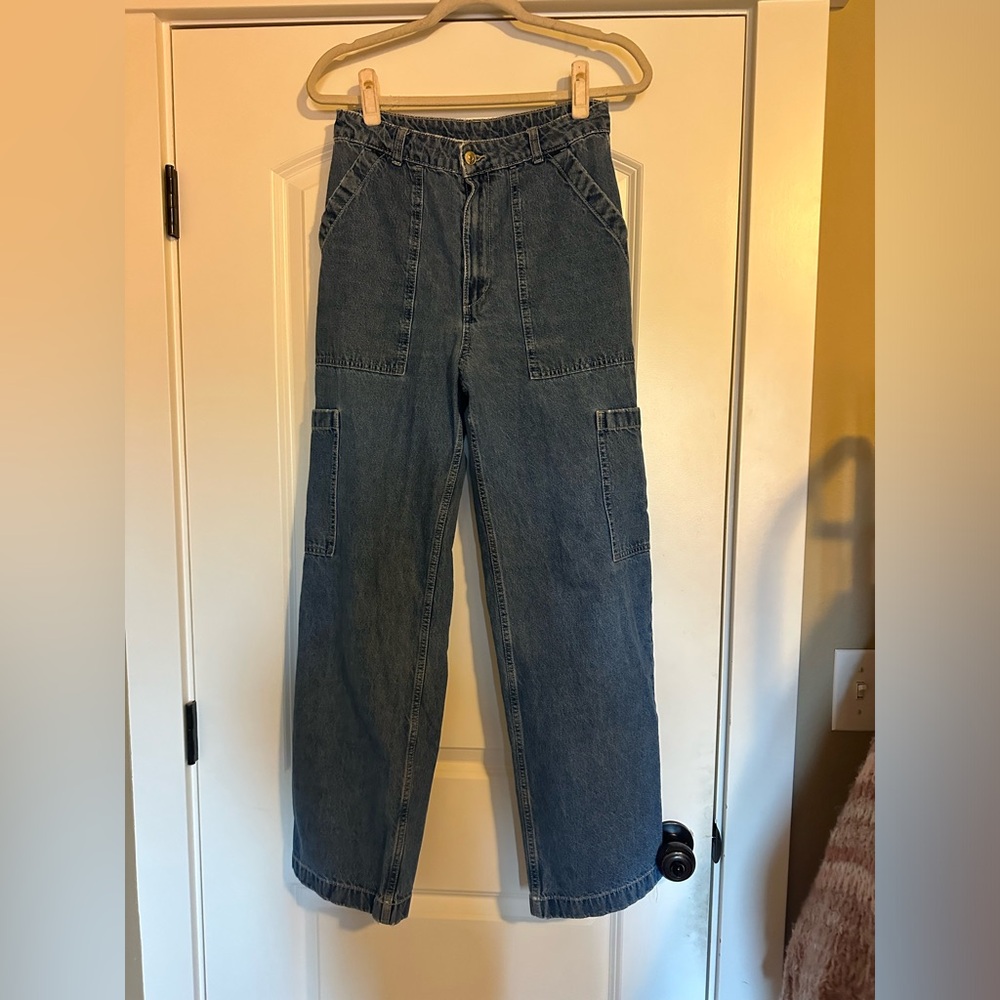 H&M wide leg carpenter jeans